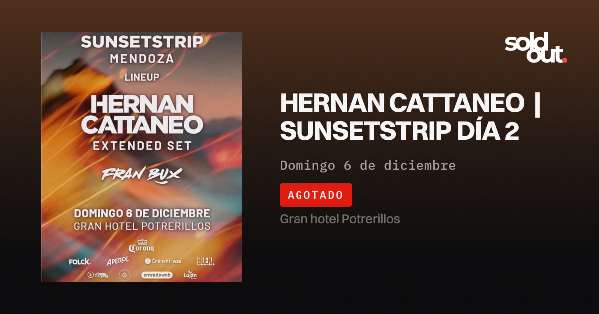 Sunsetstrip confirma su regreso a Mendoza el 5 y 6 de diciembre